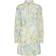 Y.A.S Somellie Long Sleeve Shirt Dress - Birch/Blue Flowers
