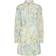 Yas Somellie Long Sleeve Shirt Dress - Birch/Blue Flowers