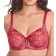 Pour Moi Sofia Lace Embroidered Side Support Bra - Red