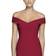 Dessy Off The Shoulder Criss Cross Back Trumpet Gown - Burgundy