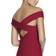 Dessy Off The Shoulder Criss Cross Back Trumpet Gown - Burgundy