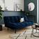 Dunelm Luis Navy Sofa 182cm 3 Seater