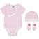 Nike Baby Bodysuit Hat & Booties Box Set - Pink Foam