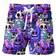 Shein Men Skull Print Drawstring Waist Swim Trunks