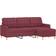 vidaXL 3201007 Wine Red Sofa 198cm 2stk 3 personers
