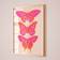 Shein 1pc, Pink Orange Butterfly Wall Art Preppy Room Decor For Teens, Cute Apartment Decor Maximalist Wall Art, Funky Art Print Aesthetic Room Decor 20*28in Unframed,Canvas,Poster Gifts Birthday Graduation Tavla 30x40cm