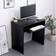 Home Source Newport Space Saving Black Writing Desk 48x80cm