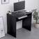 Home Source Newport Space Saving Black Writing Desk 48x80cm