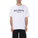 Balmain Organic Cotton Logo Graphic T-shirt - Gab White/Black