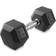 Philosophy Gym Rubber Coated Hex Dumbbell Hand Weight 25lbs