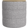 HomePop Channeled Boucle Cream/Gray Pouffe 19"