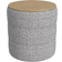 HomePop Channeled Boucle Cream/Gray Pouffe 19"