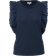 s.Oliver Stretch Top with Embroidered Cap Sleeves - Deep Blue