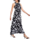 Anne Klein Petite Smocked Bodice Tiered Maxi Dress - Black
