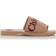 Chloé Woody Logo Slide Sandals - Tan Rose