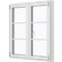 Klarvinduer BH2-6_138 Trä Sidohängt fönster 2-glasfönster 80x60cm