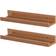 Harbour Housewares Floating Picture Ledge Brown Wall Shelf 32.5cm 2pcs