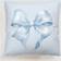 Romwe pc Simple HandPainted Romantic Light Bowknot Knot Pillow Case Blue (40x40cm)