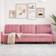 vidaXL 3-Sitssoffa Rosa 210 cm Sammet Soffa 226cm 3-sits