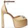 Michael Kors Martina Straw Peep-Toe Platform - Natural/Luggage