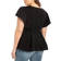 Eloquii Plus Size Flare Sleeve Peplum Top - Black
