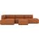 AllModern Upholstered Sectional Rust Sofa 95.3" 4pcs 4 Seater
