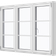 Klarvinduer BH3-9_138 Trä Sidohängt fönster 2-glasfönster 119x60cm