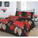 Homespace Direct Isabella Duvet Cover Red, Black (230x220cm)