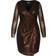 City Chic Razzle Dress Plus Size - Bronze