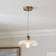 Churchgate Shilton Antique Brass/Clear Pendant Lamp ∅ 23cm