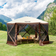 VEVOR Pop Up Gazebo Telt 6 Sidet Brun