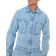 boohooMAN Relaxed Fit Long Sleeve Denim Jumpsuit - Light Blue