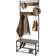 House of Home Coat Rack Stand Rustic Brown/Black Hallway Furniture & Accessory