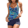 Lascana Tropical Print Tankini Set - Blue/Print