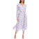 Quiz Ditsy Print Chiffon Wrap Midi Dress - Multicolour