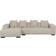 Beliani Lungo Modern Jumbo Cord Beige Sofa 285cm 4 Seater