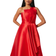 Coast Waterfall Skirt One Shoulder Gown - Red