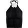 Alice + Olivia Bessie Halter Top - Black/Soft White