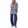 Warehouse Oversized Stripe Shirt - Mid Blue