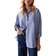 Warehouse Oversized Stripe Shirt - Mid Blue