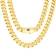 Nuragold Royal Monaco Miami Cuban Link Chain Necklace 11mm - Gold