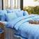 Lexington Wave Duvet Cover Blue, White (210x150cm)