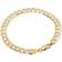 Nuragold Cuban Chain Curb Link Diamond Cut Pave Two Tone Bracelet 7mm - Gold/Silver