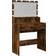 vidaXL LED Smoked Oak Toiletbord 41x80cm