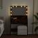 vidaXL LED Smoked Oak Toiletbord 41x80cm