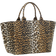 Ganni Oversized Canvas Tote Bag - Leopard