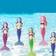 Shein 4pcs PVC Material Random Color Mermaid Tails, 5.1in Length, Diving & Swimming Pool Sports Accessories