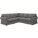 Ikea EKTORP Hakebo Dark Grey Soffa 243cm 4-sits