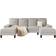 Ebern Designs Sectional Couches Beige Sofa 106.3" 3pcs 4 Seater