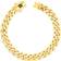 Nuragold Royal Monaco Miami Cuban Link Chain Bracelet 9mm - Gold